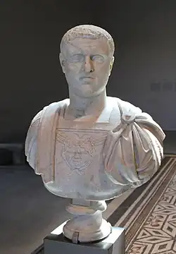 Büste von Kaiser Caracalla, 212–217, Maison au Grand Triclinium.