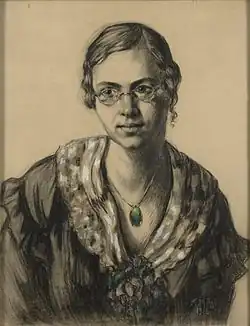 Portrait von Marie Reisik, Kohle und Pastell, Konrad Mägi (1878–1925)