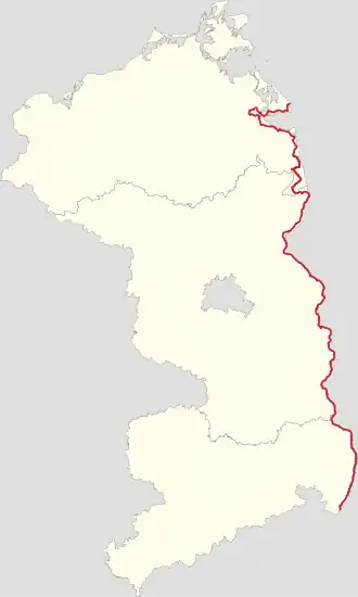 Bilddatei, aus der der Verlauf der Route hervorgeht