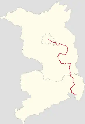 Bilddatei, aus der der Verlauf der Route hervorgeht