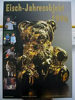 „Teddy“, Werbeposter der Eisch-Glashütte