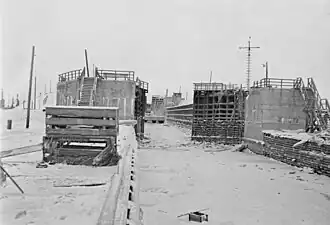 Zerstörte Schleuse, Bild vom 9. Dezember 1941