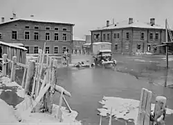 Bild der überschwemmten Stadt vom 18. Dezember 1941
