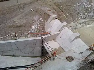 Bau des Praterkraftwerks (Blick von der Widenmayerstraße)