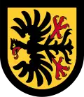 Liegender Adler im Wappen von Pratteln
