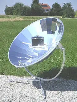 Solarkocher in Betrieb