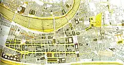 Plan zur Gestaltung der Halbinsel aus dem Jahr 1863