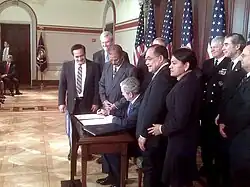 President Bush bei Ausweisung des Rose Atoll Marine National Monument am 6. Januar 2009