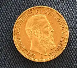 20 Mark mit Konterfei Friedrichs III.