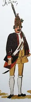 Grenadier preußisches Regiment zu Fuß Roeder im Polnischen Erbfolgekrieg 1734