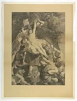 Kreuzaufrichtung nach einem Bild von Peter Paul Rubens