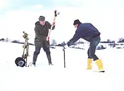 Nmin-Probenahme mit Pürckhauer-Bohrstock