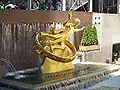 Prometheus als Feuerbringer. Vergoldete Bronzefigur von Paul Manship, 1934. Rockefeller Center, New York