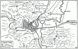 Skizze der Umgebung von Przemyśl