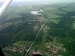 Niederwartha (vorn) mit Oberwartha (Mitte) und Kesselsdorf (Mitte hinten)