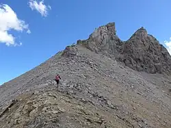 Gipfelfelsen der Punta Casana von Norden.