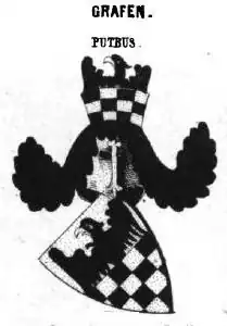 Wappen der Reichsgrafen von Putbus 1723 – nach Siebmacher 1857