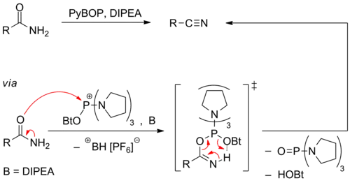 Synthese von Nitrilen mit PyBOP und DIPEA