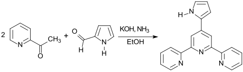 Synthese von Terpyridinen mit Pyrrol-2-carbaldehyd