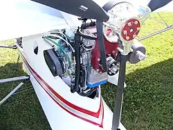 Rotax 582 in einem Quad City Challenger II Ultraleichtflugzeug