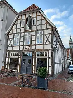 Mit dem „Deutschen Fachwerkpreis“ ausgezeichnetes Haus Lange Straße 40