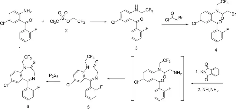 Synthese von Quazepam