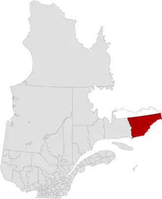 Lage der MRC Le Golfe-du-Saint-Laurent