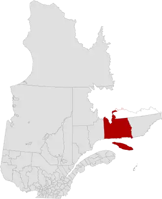 Lage der MRC Minganie