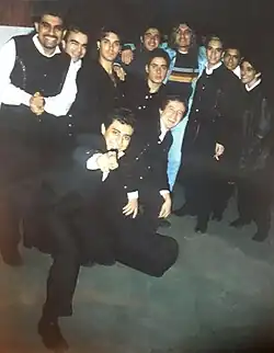 Die Band Ráfaga im Winter 2002 bei einem Auftritt in zehnköpfiger Besetzung