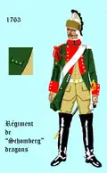 Régiment de Schonberg dragons 1763 bis 1776