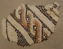 Fragment eines römischen Fußbodenmosaiks, 1968 geborgen