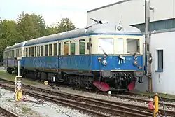 RAG VT 07 als Wanderbahn im Regental im Bahnhof Viechtach