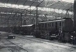 Die Wagenrichthalle um 1942