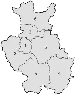 Kreiseinteilung des Regierungsbezirks Detmold