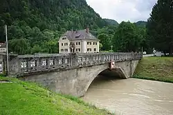 Unterwasserkanal mit Brücke bei Hochwasser (Thumseestraße)