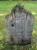 Holzgrabmal auf dem Jüdischen Friedhof Bussum