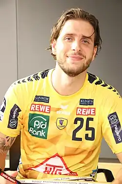 Olle Forsell Schefvert bei der Saisoneröffnung der Rhein-Neckar Löwen 2024