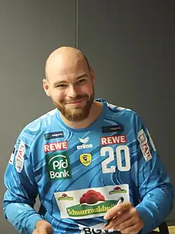 Mike Jensen bei der Saisoneröffnung der Rhein-Neckar Löwen 2025