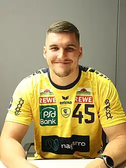 Halil Jaganjac bei der Saisoneröffnung der Rhein-Neckar Löwen 2025