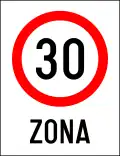 Beginn Tempo 30-Zone