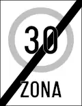 Ende Tempo 30-Zone