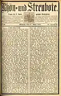 Rhön- und Streubote nach dem Tod von Kaiser Wilhelm&nbsp;I. (1888)