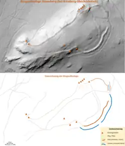 Relief und Umzeichnung der Ringwallanlage