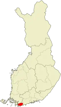 Lage von Raseborg in Finnland