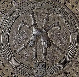 Kanaldeckel mit klassischer Darstellung