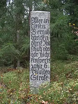 Radschuhsäule bei Friedenfels (Bayern)
