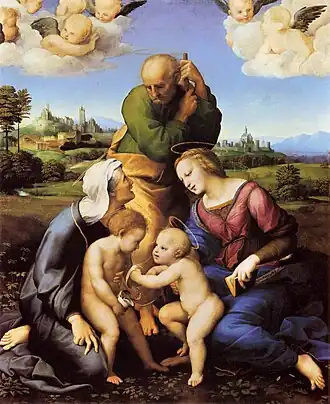 Heilige Familie aus dem Hause Canigiani (Sacra Famiglia Canigiani) (Raffael)