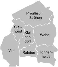 Stadtgliederung von Rahden