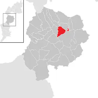 Lage der Gemeinde Raiding im Bezirk Oberpullendorf (anklickbare Karte)