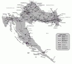 Eisenbahnnetz von Kroatien